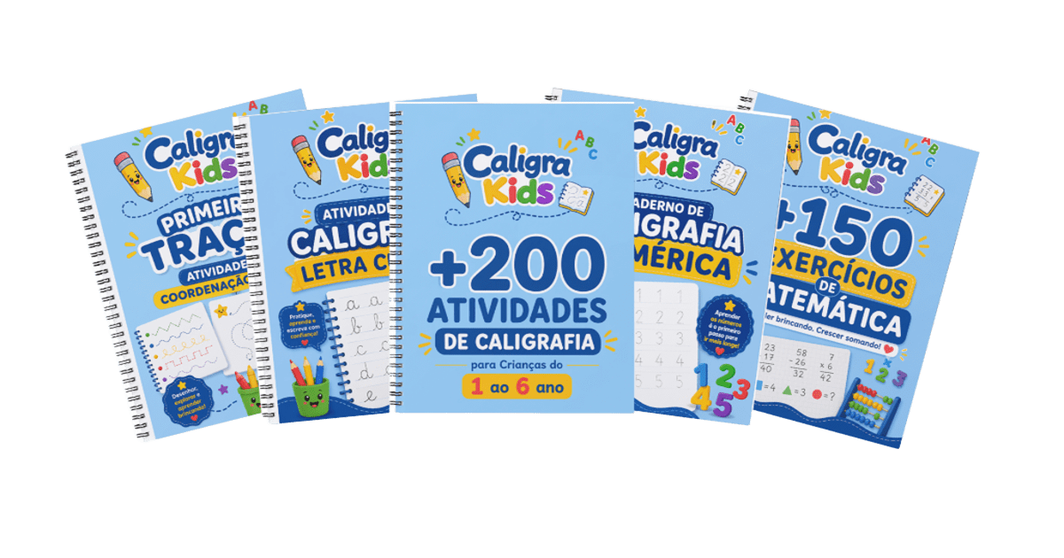 Mockup do Kit Completo com todos os materiais e bônus